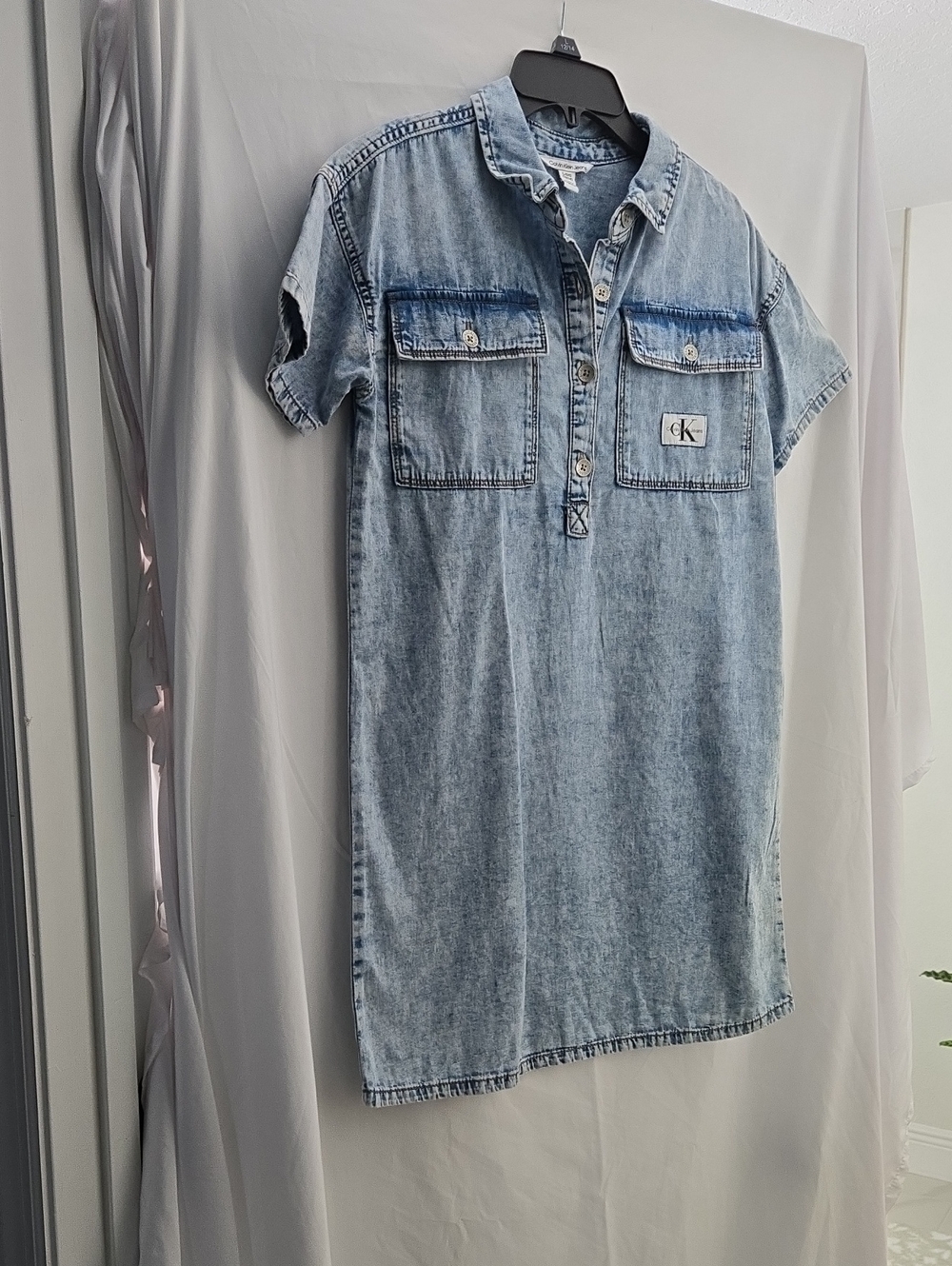 Calvin Klein Kid's Light Wash Denim Dress